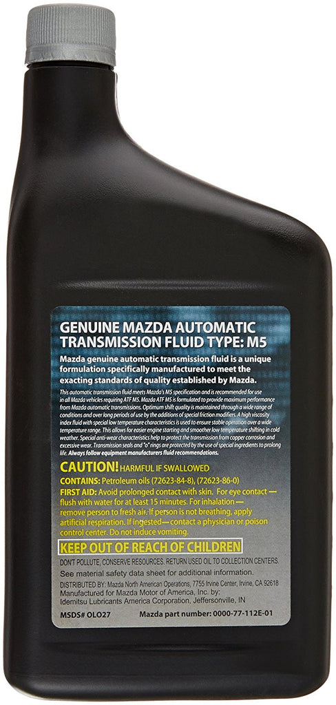 1 Qrt. Genuine Mazda Transmission Fluid 0000-77-112E-01